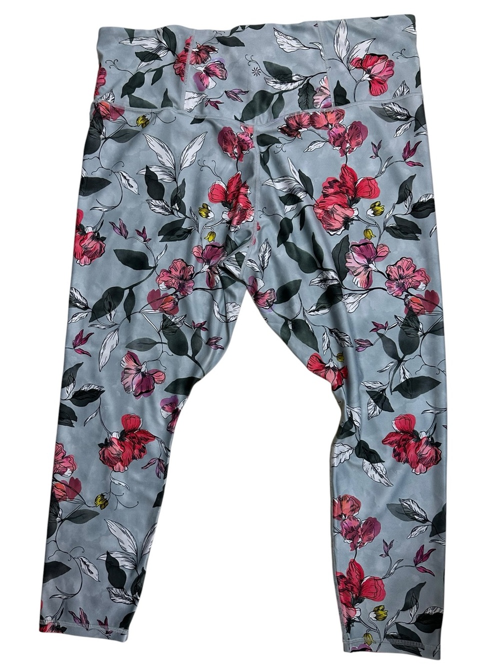Athleta Women’s Elation Gray Floral Leggings. Size 3X